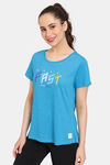 Rosaline Zest Easy Movement Relaxed Top - Enamel Blue — thumbnail 2